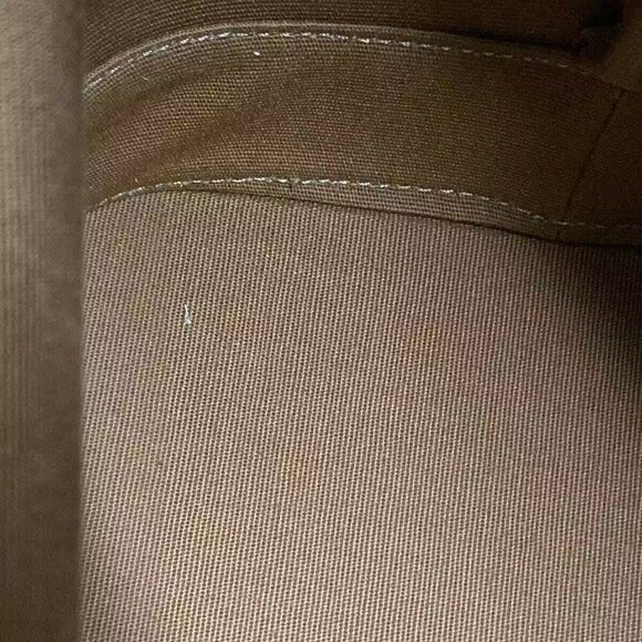 Auth CELINE Medium Cabas Tan (Dark Brown) Brown) Triomphe Canvas 1421-111324 - Picture 11 of 14